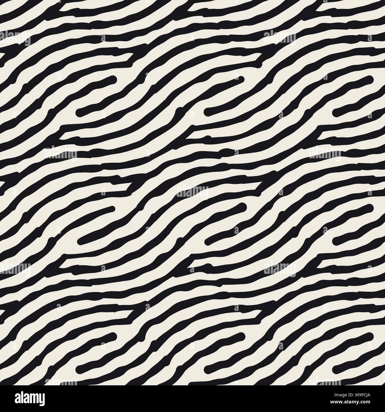 Hand drawn striped seamless pattern with brushstrokes tiling. Abstract ...