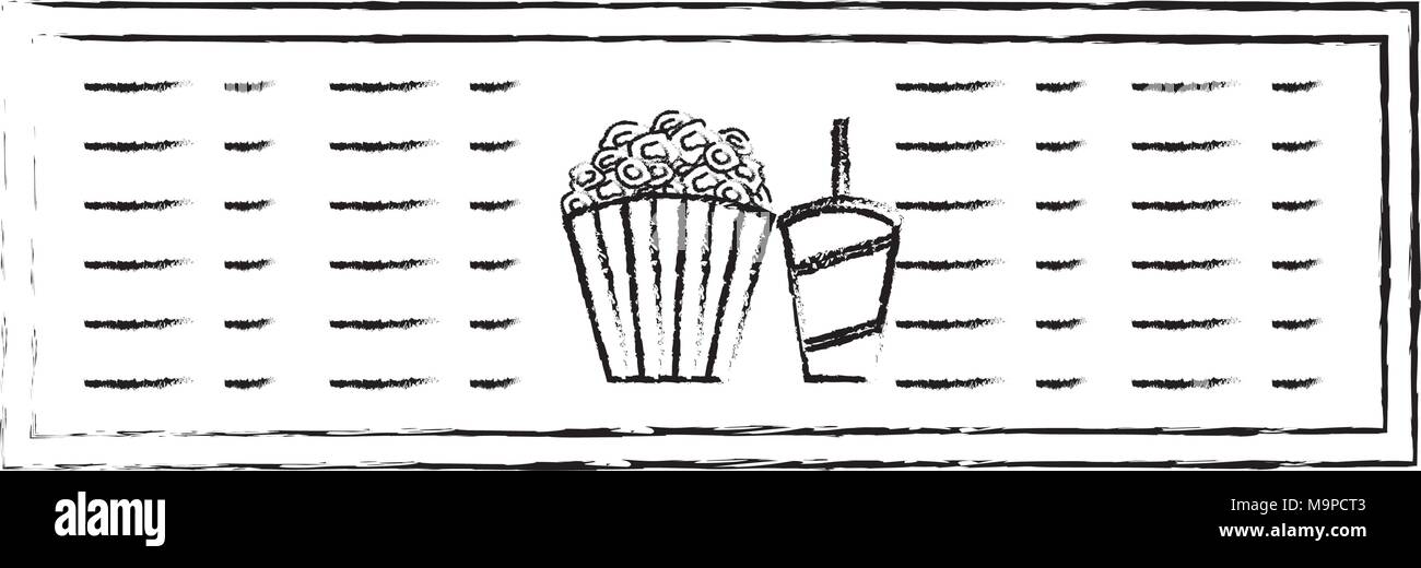 cinema menu board popcorn and soda Stock Vector Image & Art Alamy
