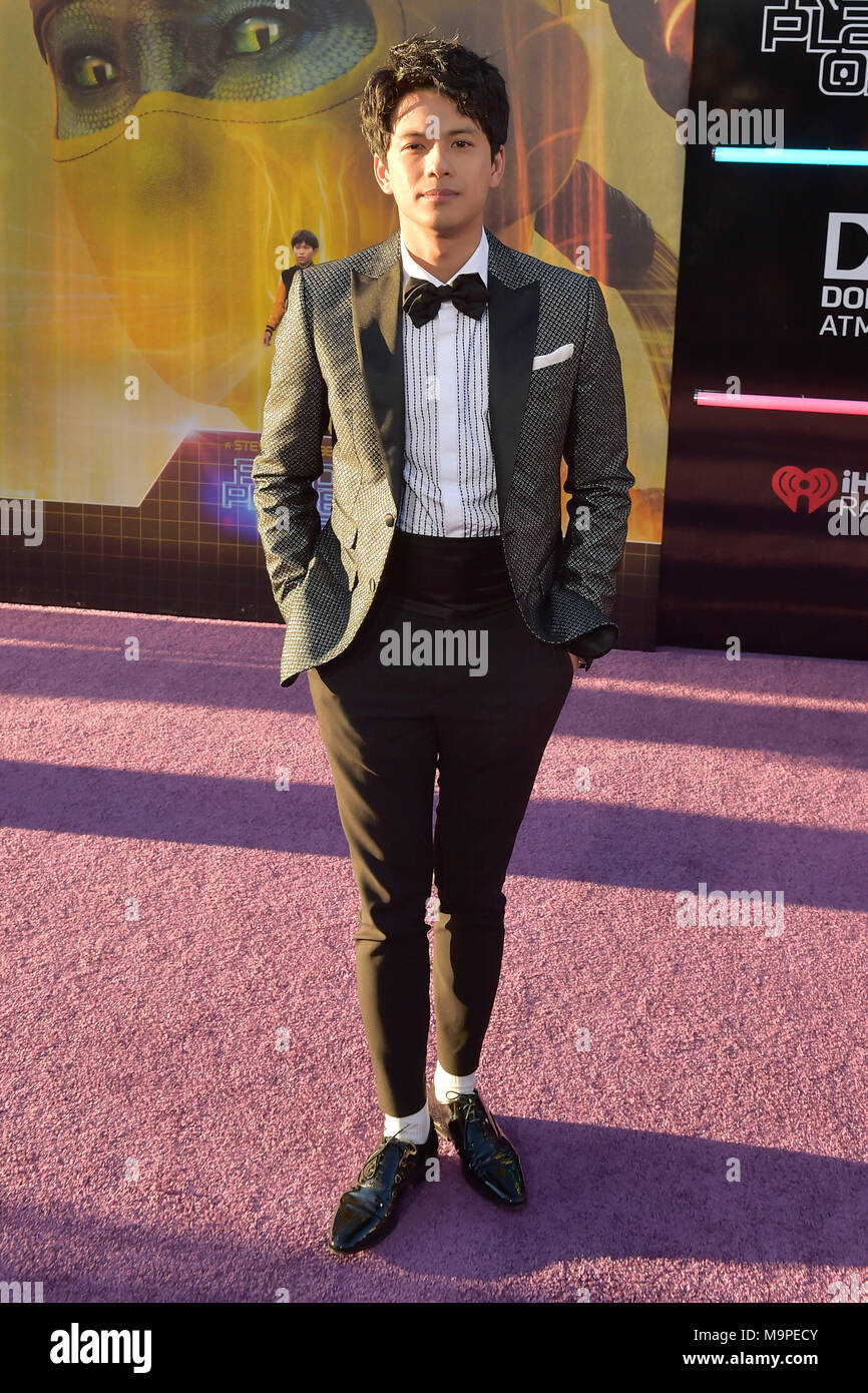 Cast member Win Morisaki attends the premiere of the sci-fi motion picture Ready  Player One at the Dolby Theatre in the Hollywood section of Los Angeles on  March 26, 2018. Storyline: When