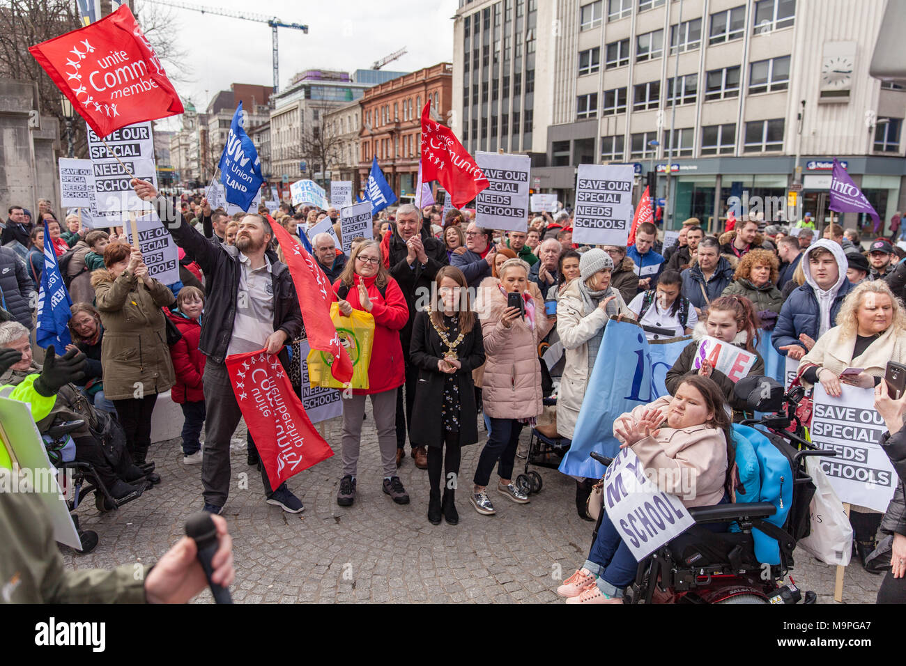 Special needs education protest ireland hires stock photography and