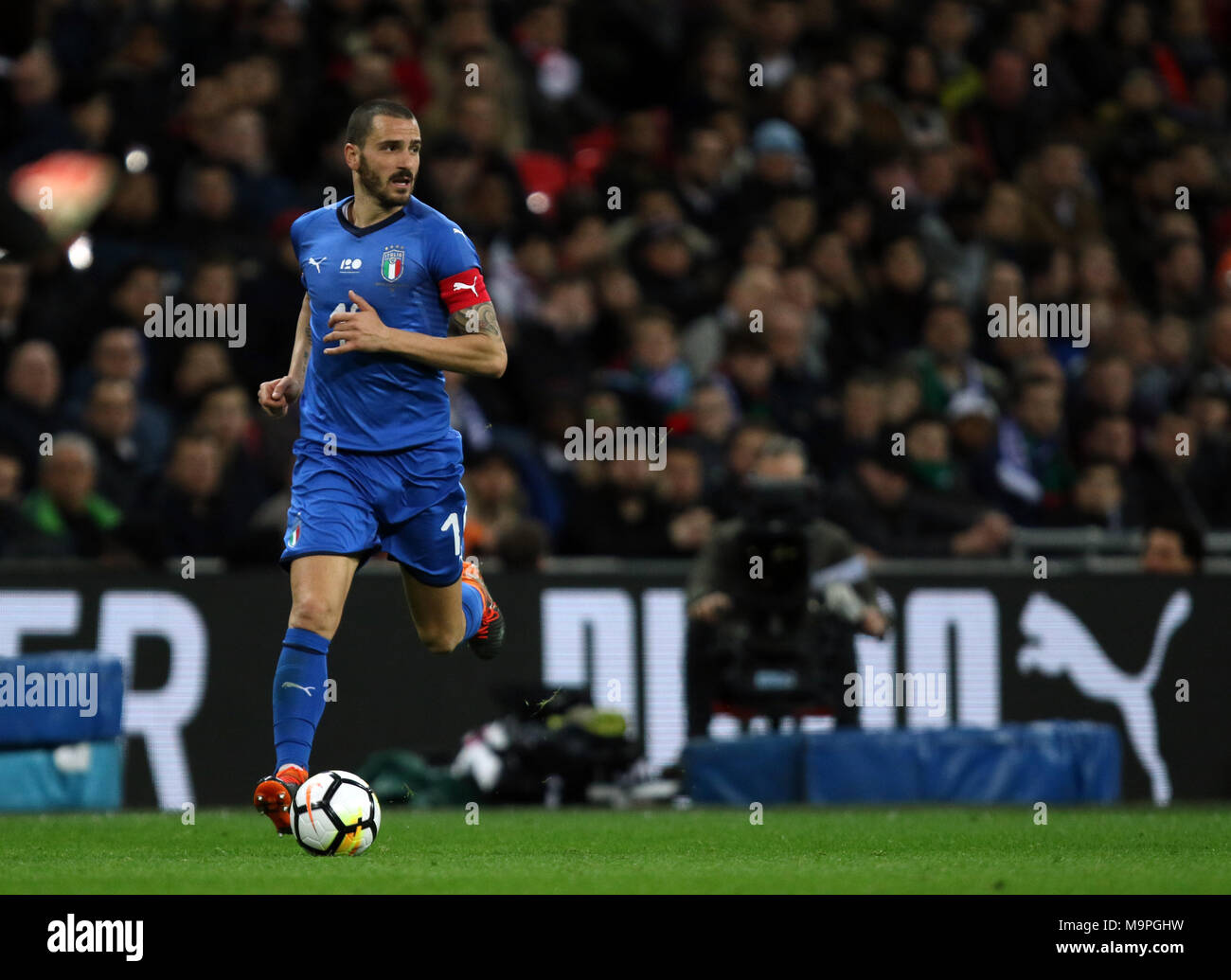 London, UK. 27th March, 2018. Leonardo Bonucci (I) at the England v Italy International Friendly football match, at Wembley Stadium, London, on March 27, 2018. **This picture is for editorial use only** Credit: Paul Marriott/Alamy Live News Stock Photo