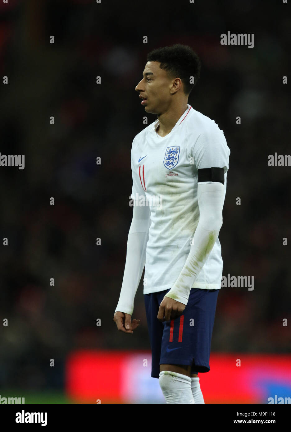 London, UK. 27th March, 2018. Jesse Lingard (E) at the England v Italy International Friendly football match, at Wembley Stadium, London, on March 27, 2018. **This picture is for editorial use only** Credit: Paul Marriott/Alamy Live News Stock Photo