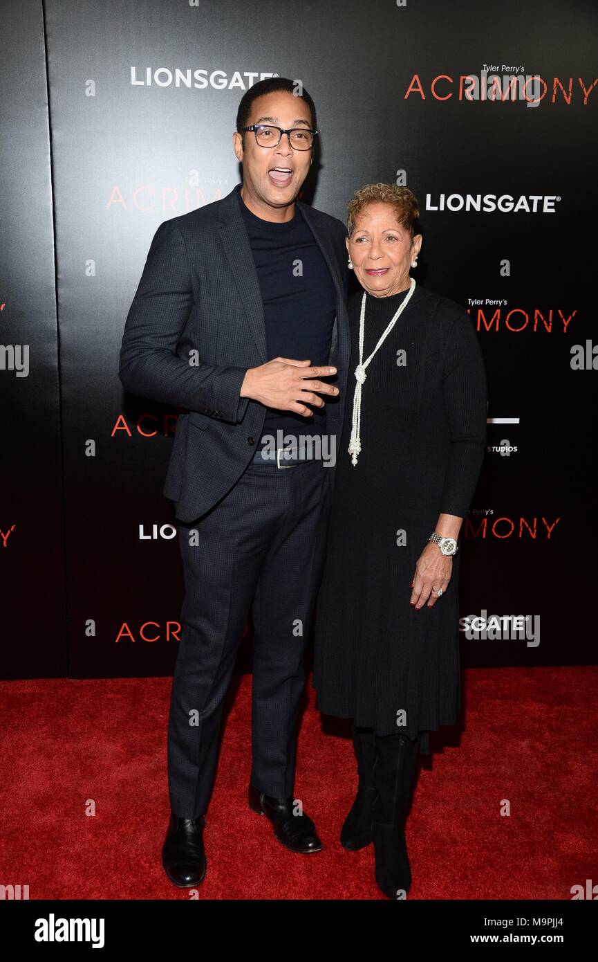 New York, NY, USA. 27th Mar, 2018. Don Lemon, Katherine Lemon at