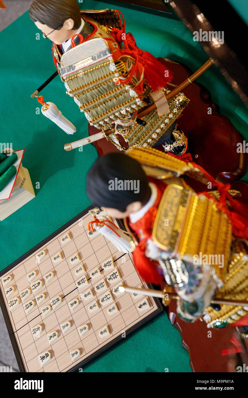 Japanese doll maker Kyugetsu unveils its new hina dolls modeled after professional Shogi players
