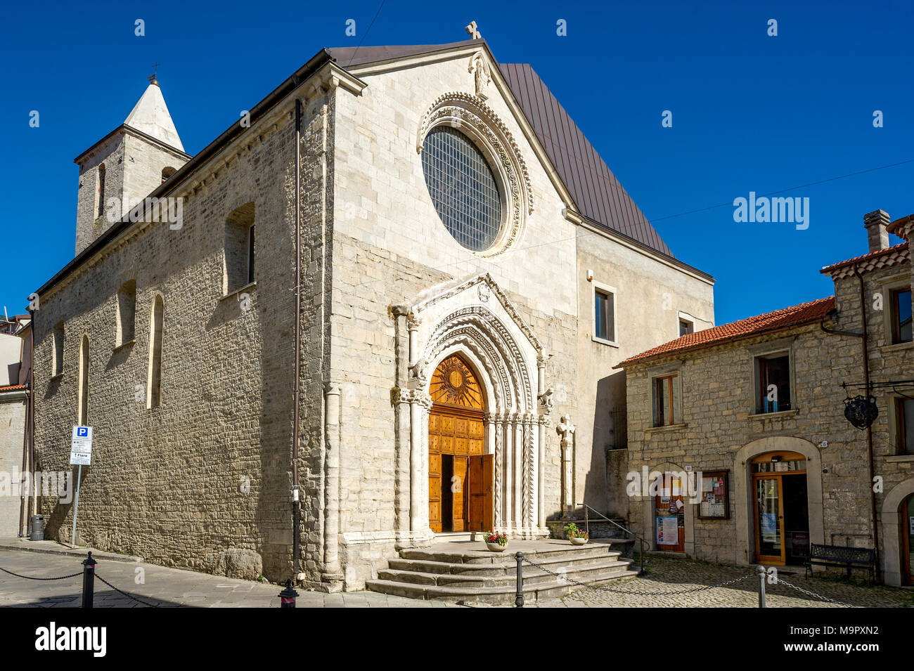 Church of Sant'Emidio, Chiesa di Sant' Emidio, Old Town, Agnone, Molise, Italy Stock Photo