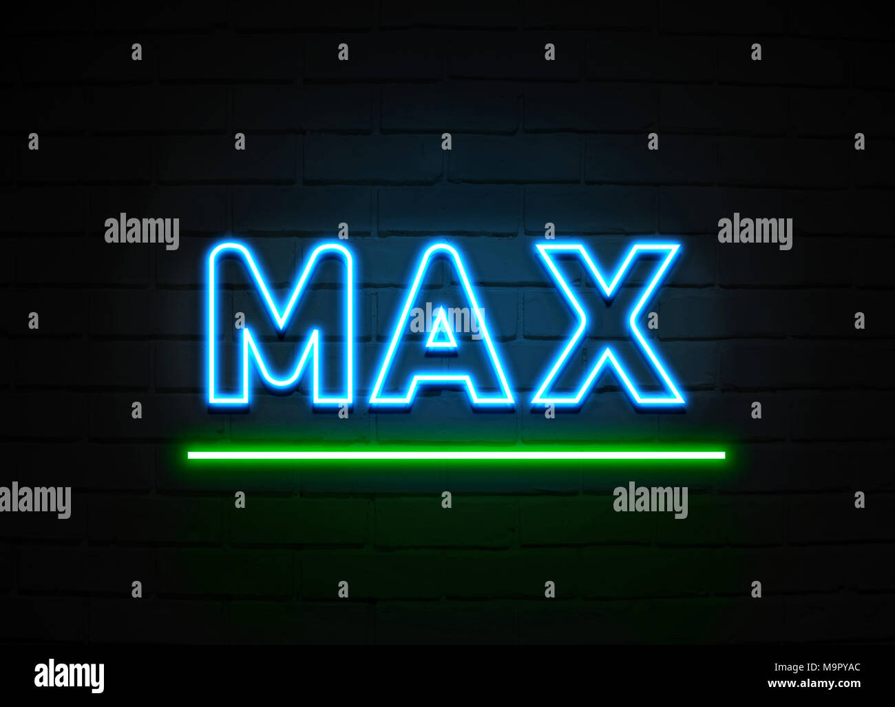 Max neon sign - Glowing Neon Sign on 