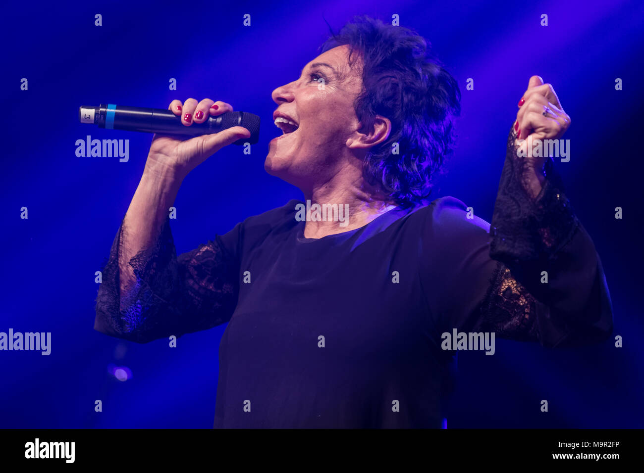 The Italian pop group Ricchi e Poveri with singer Angela Brambati and singer Angelo Sotgiu live at Schlager Nacht, Lucerne Stock Photo