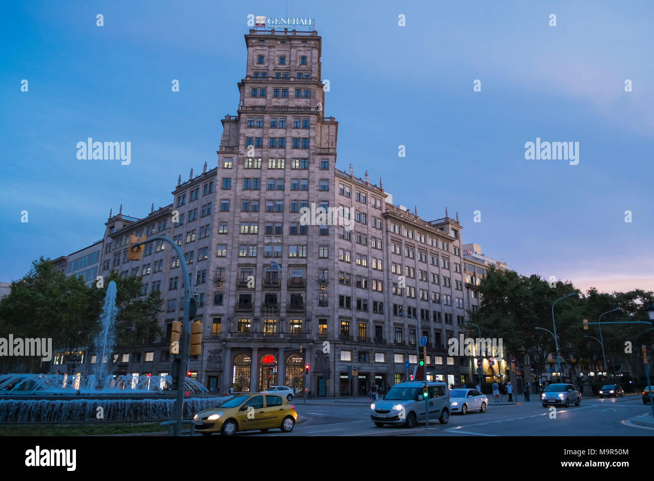 Generali Insurance Building, Barcelona, Spain Stock Photo
