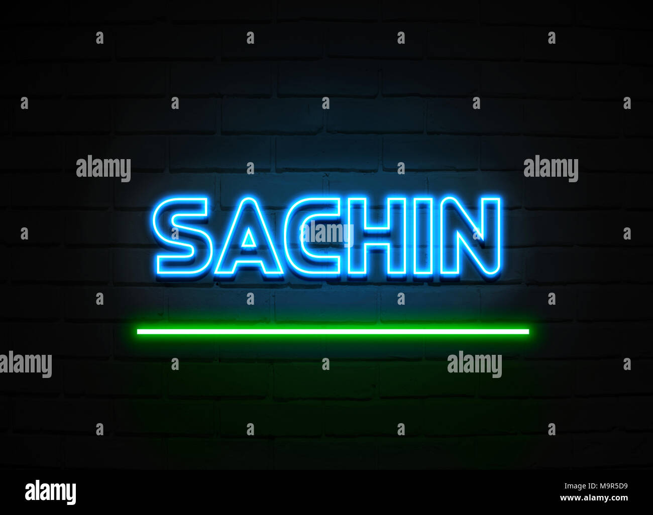 Sachin neon sign - Glowing Neon Sign on brickwall wall - 3D rendered royalty free stock illustration Stock Photo - Alamy Sachin neon sign - Glowing Neon Sign on brickwall wall - 3D rendered royalty free stock illustration Stock Photo - Alamy