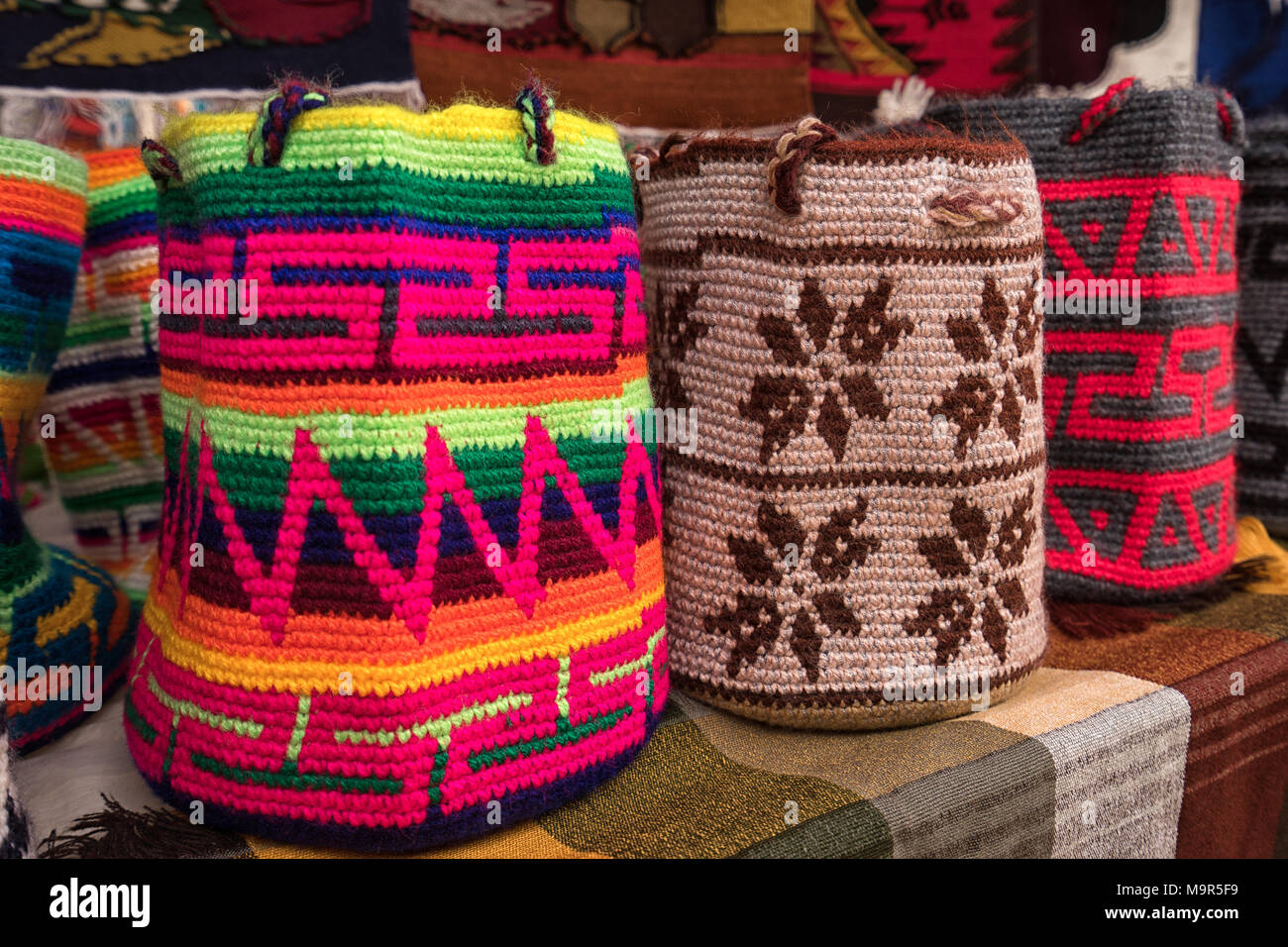 Otavalo, Ecuador-March 24, 2018: hand knit indigenous  display picture 1