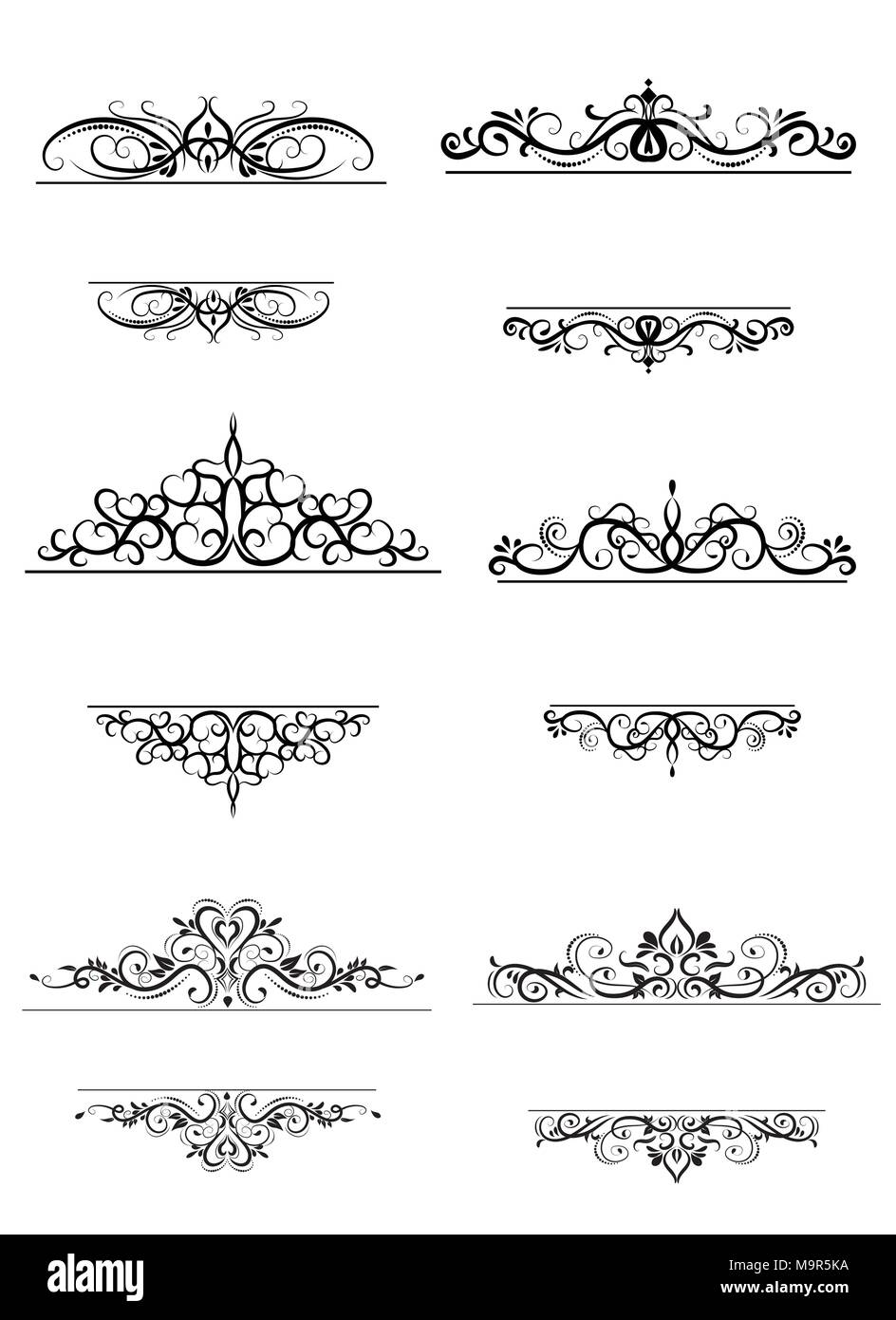 Vintage vector swirl frame set Stock Vector Image & Art - Alamy