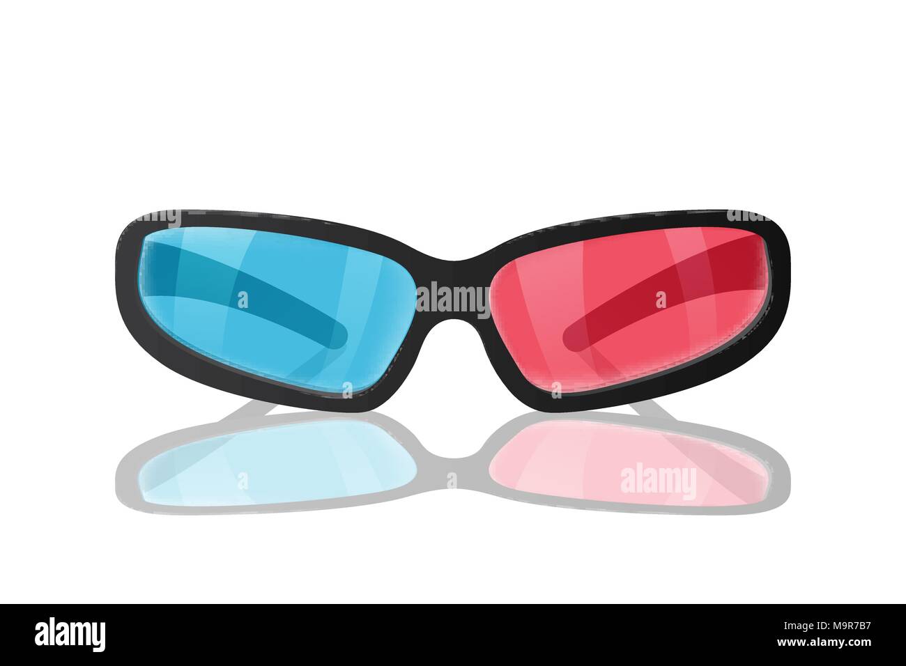 Realistic plastic glasses for 3d movies Stock Vector Image & Art Alamy