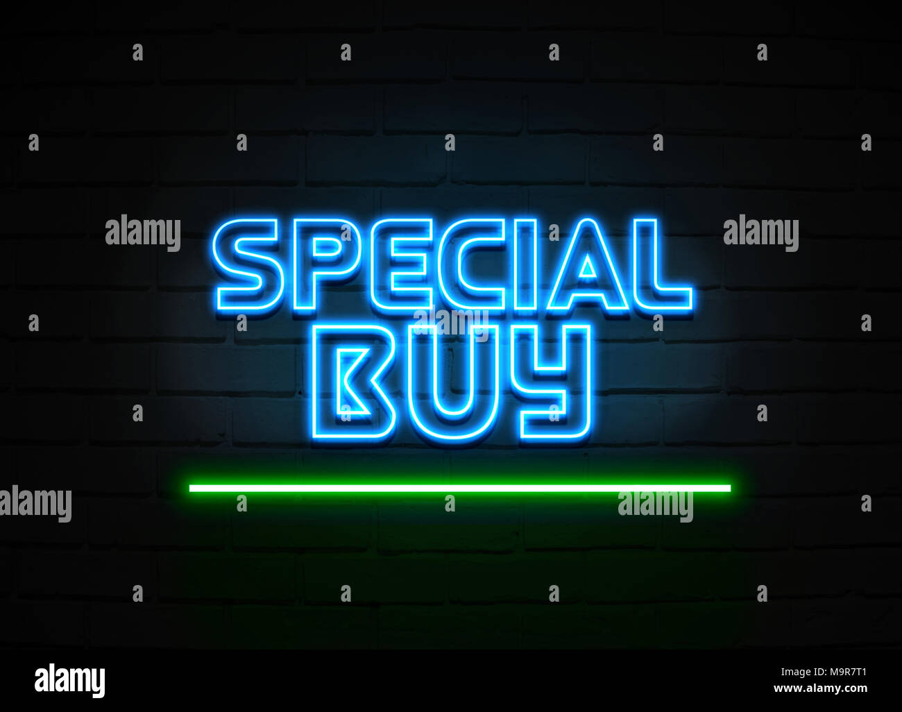 Special Buy neon sign Glowing Neon Sign on brickwall wall 3D
