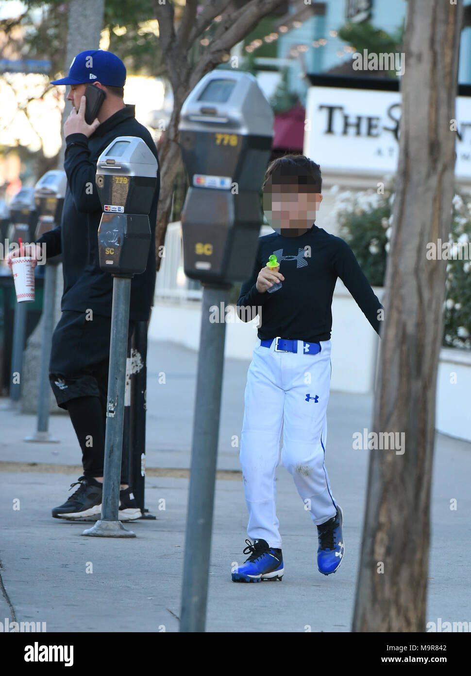 Joel Madden and and his son Sparrow meet Benji Madden for Five Guys in