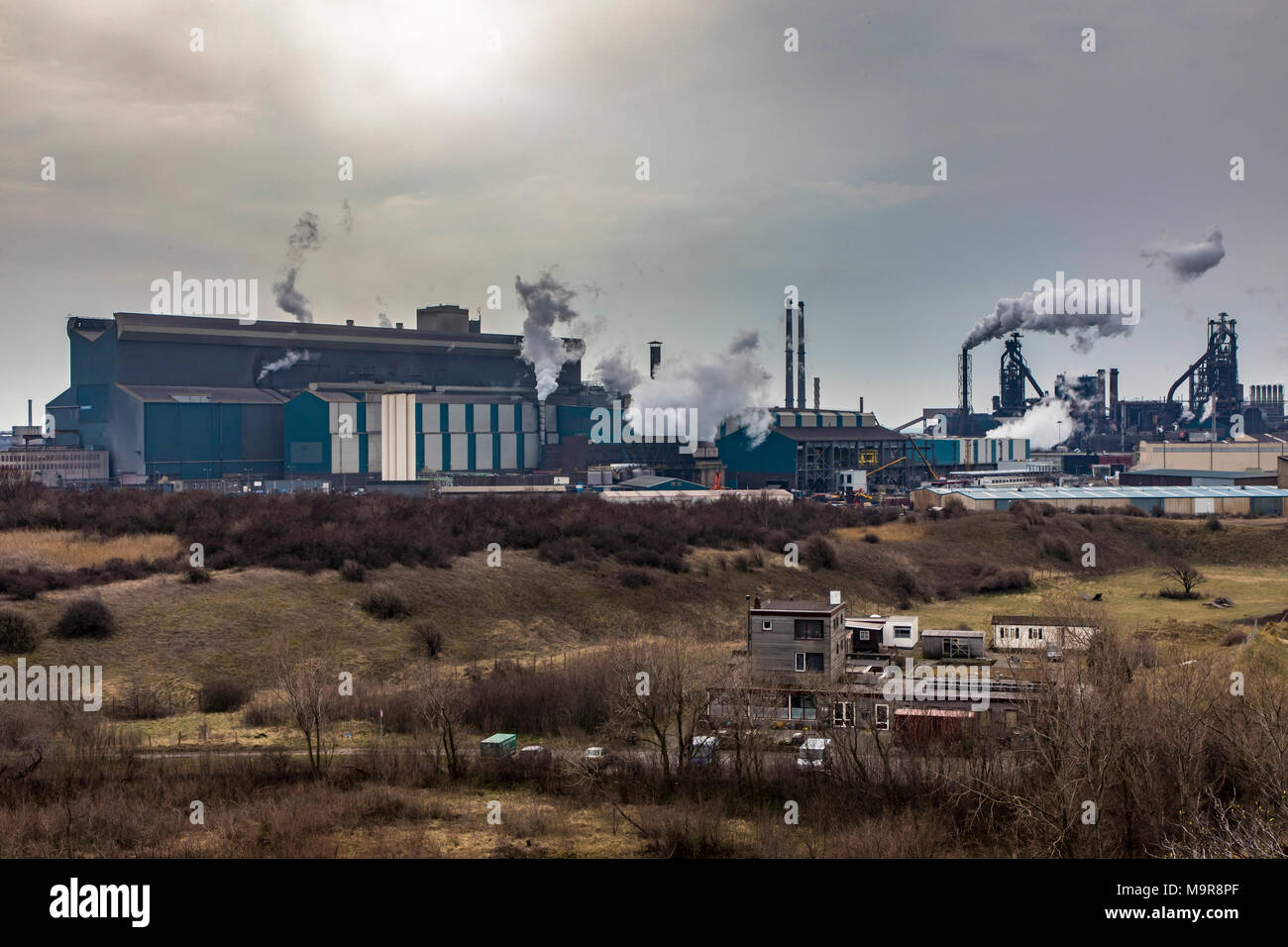 The Tata Steel steelworks in IJmuiden, Velsen, North Holland, Netherlands,  largest industrial area in the Netherlands, 2 blast furnaces, 2 coking plan  Stock Photo - Alamy