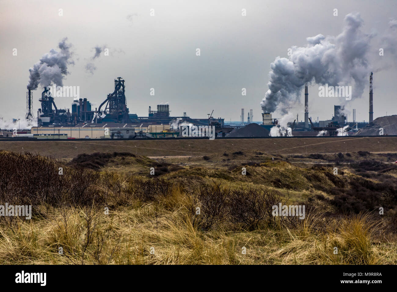 The Tata Steel steelworks in IJmuiden, Velsen, North Holland, Netherlands,  largest industrial area in the Netherlands, 2 blast furnaces, 2 coking plan  Stock Photo - Alamy