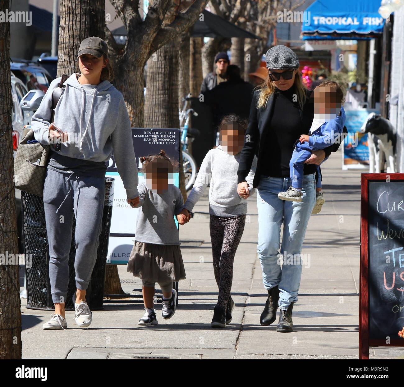 Ellen Pompeo leaving Joan’s on Third with her children in Studio City