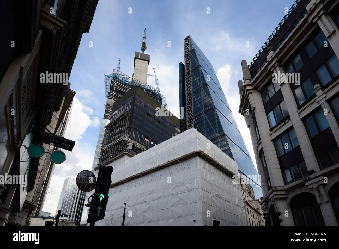 Construction of 185m Twenty Two, Bishopsgate, City of London. Stock Photo