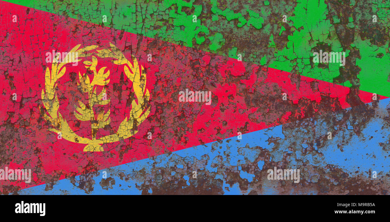 Old Eritrea grunge background flag Stock Photo - Alamy