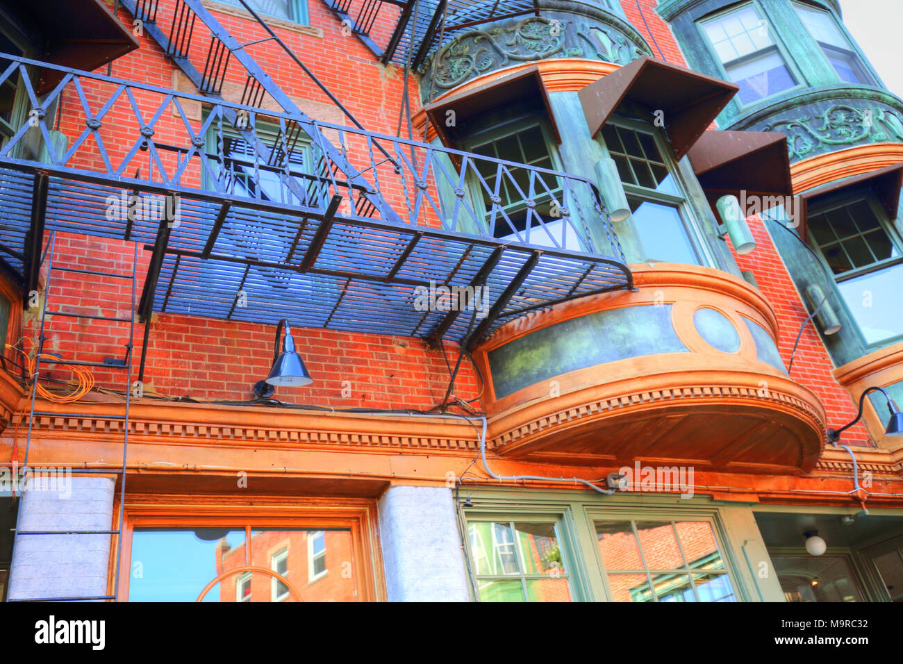Boston North End houses Stock Photo Alamy