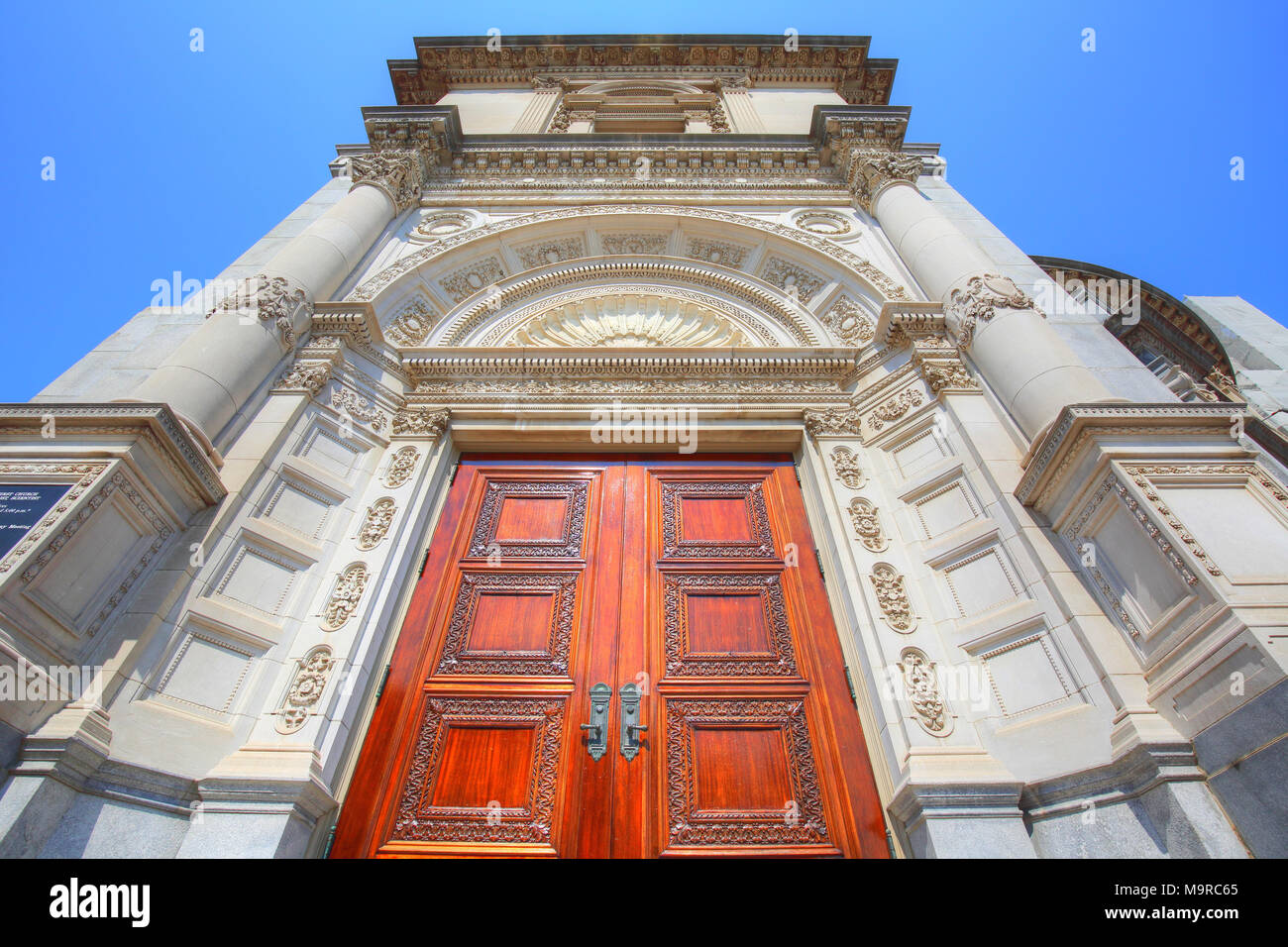 Boston churches at Back Bay Stock Photo Alamy