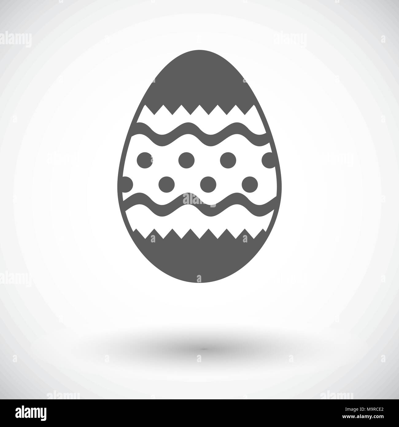 Easter Egg. Single flat icon on white background. Vector illustration. Stock Vector
