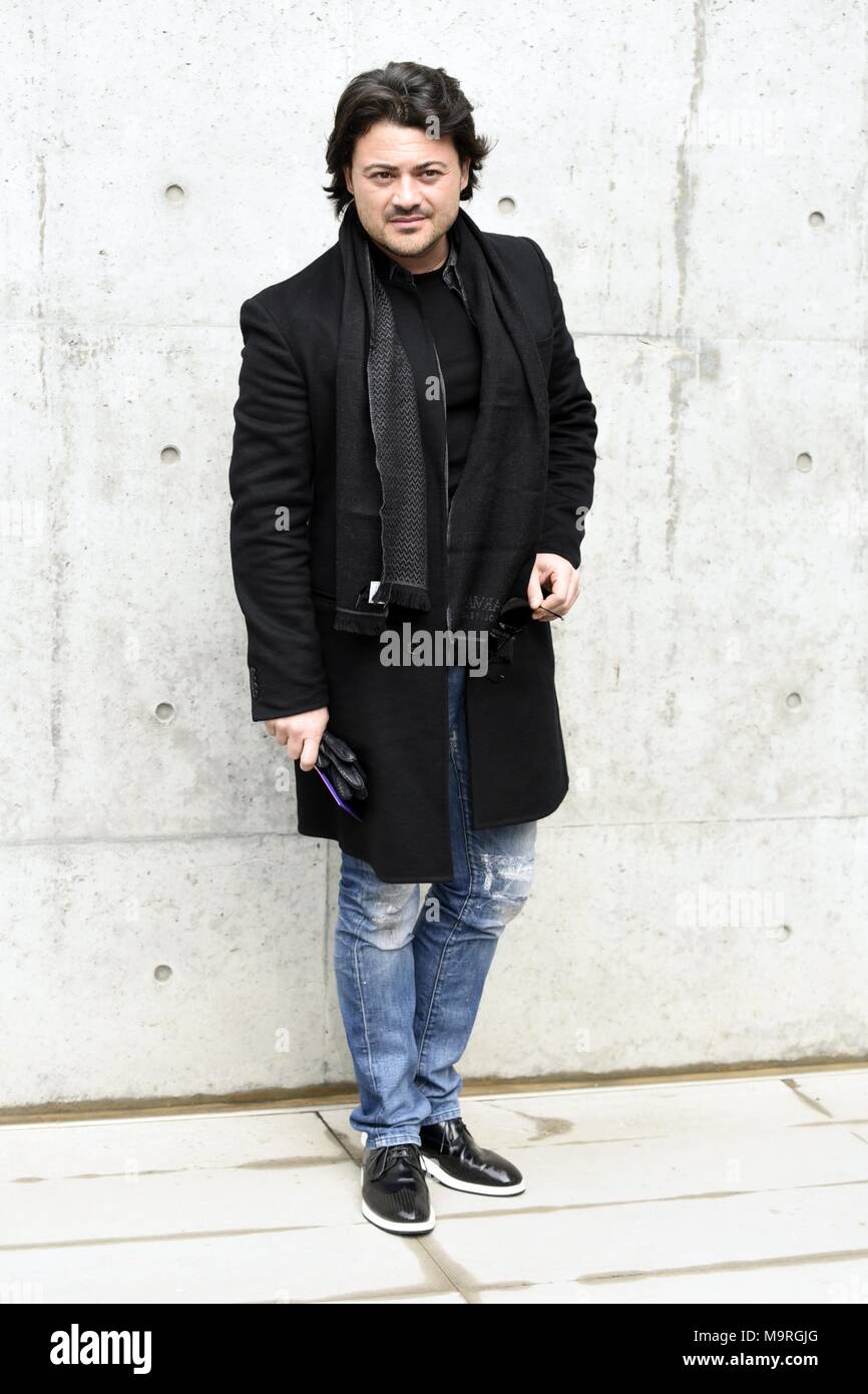 Milan Fashion Week Womenswear Autumn/Winter 2018/2019 - Giorgio Armani - Arrivals  Featuring: Vittorio Grigolo Where: Milan, Lombardy, Italy When: 24 Feb 2018 Credit: IPA/WENN.com  **Only available for publication in UK, USA, Germany, Austria, Switzerland** Stock Photo