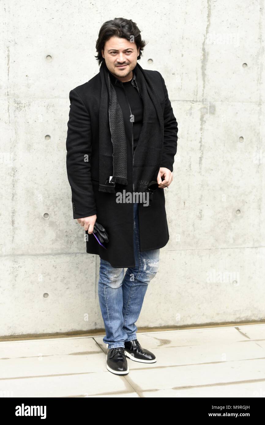 Milan Fashion Week Womenswear Autumn/Winter 2018/2019 - Giorgio Armani - Arrivals  Featuring: Vittorio Grigolo Where: Milan, Lombardy, Italy When: 24 Feb 2018 Credit: IPA/WENN.com  **Only available for publication in UK, USA, Germany, Austria, Switzerland** Stock Photo