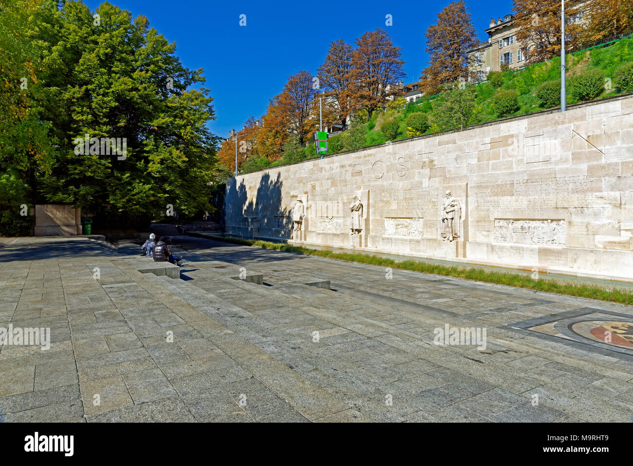 Europe, Switzerland, Genève, Geneva, Geneva, promenade of the Bastions, Reformation monument, monument internationally de la Réformation, Parc of the  Stock Photo