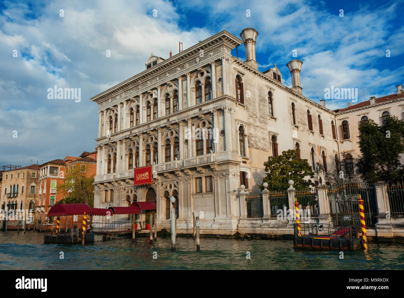 Venice old Casino beautiful renaissance facade on Grand Canal Stock Photo