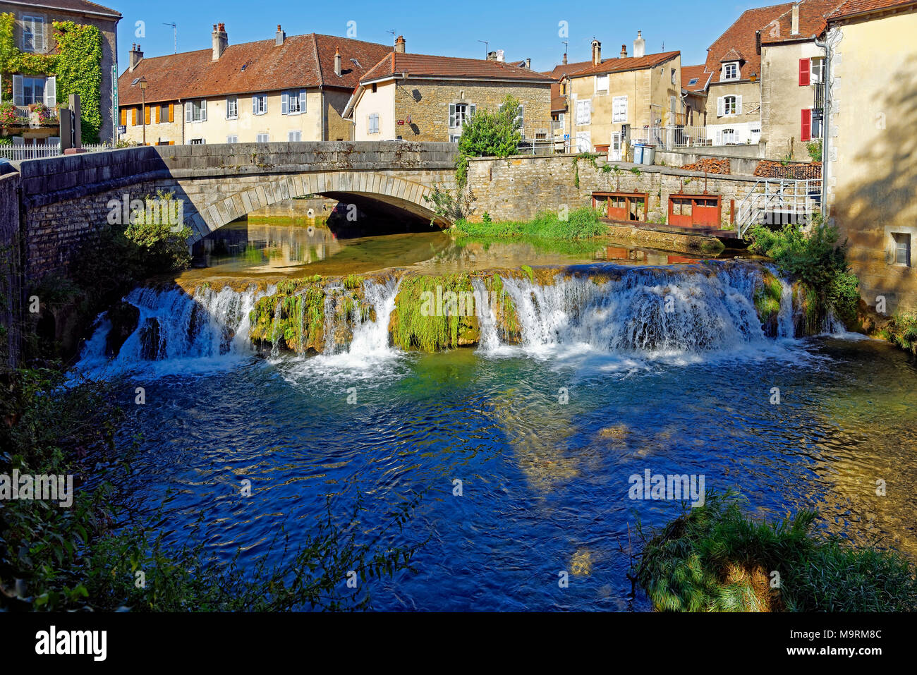 Europe, France, Jura (France - Comté), Arbois, Rue you Pré Vercel, river La  Cuisance, typical buildings, water mill, historically, place of interest  Stock Photo - Alamy