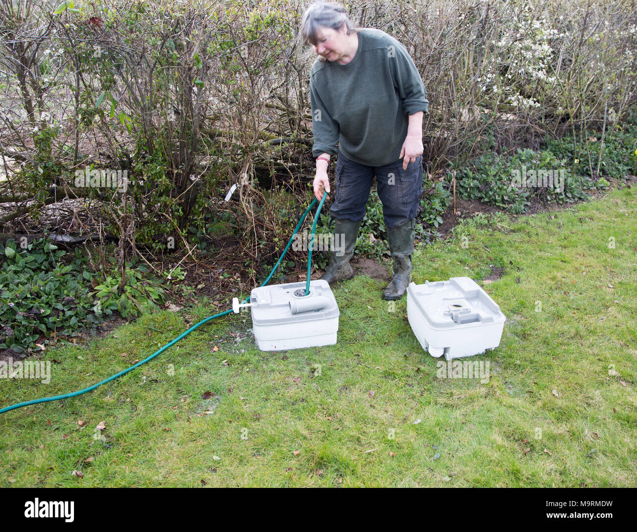 Camping toilet hires stock photography and images Alamy