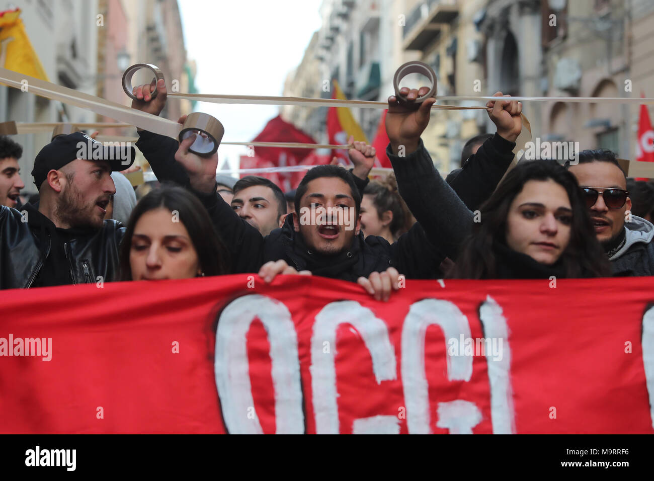 Anti-fascist march in Palermo, Italy Featuring: atmosphere Where ...