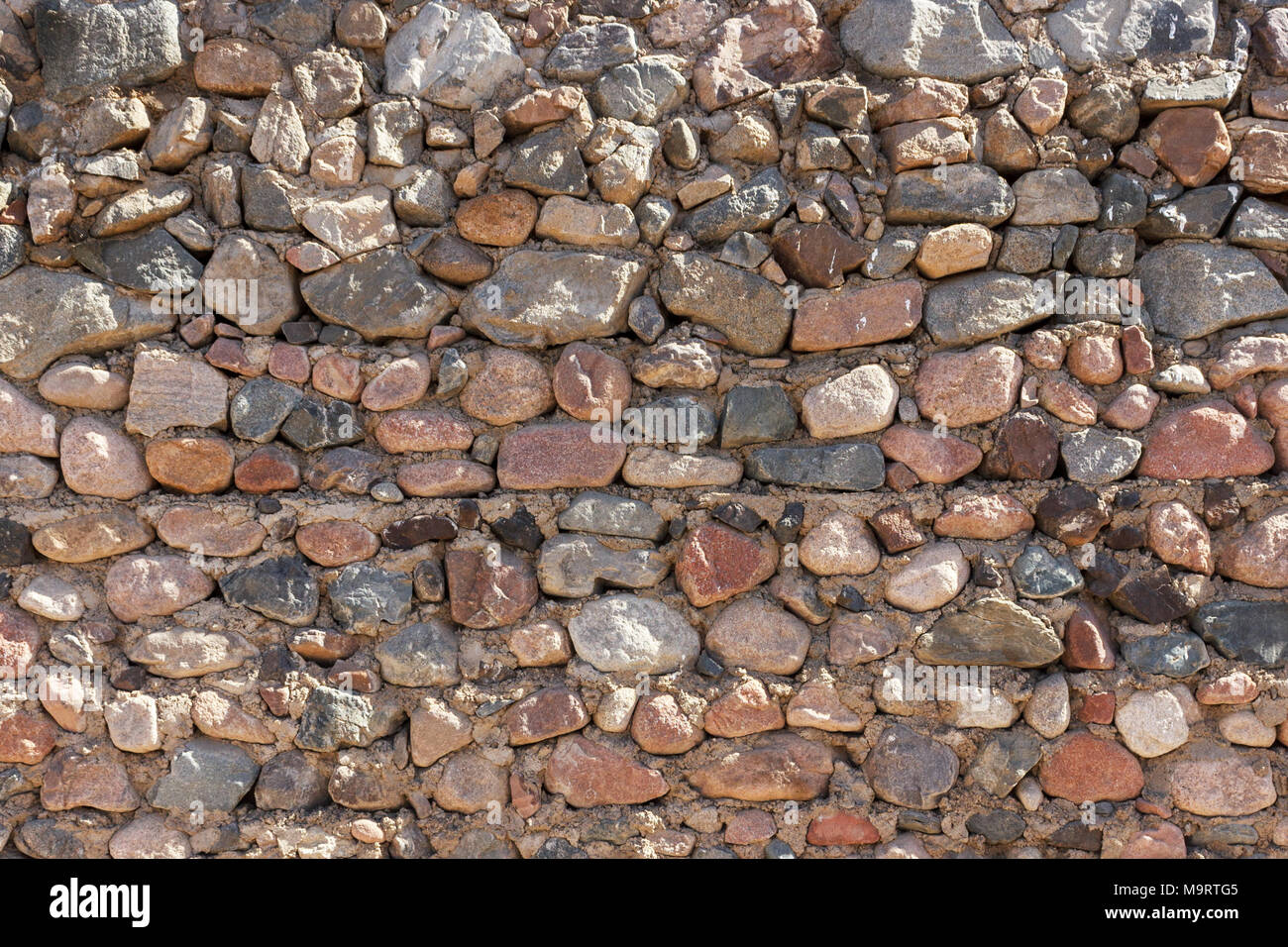 Medieval stone wall background on sunny day. texture Stock Photo - Alamy