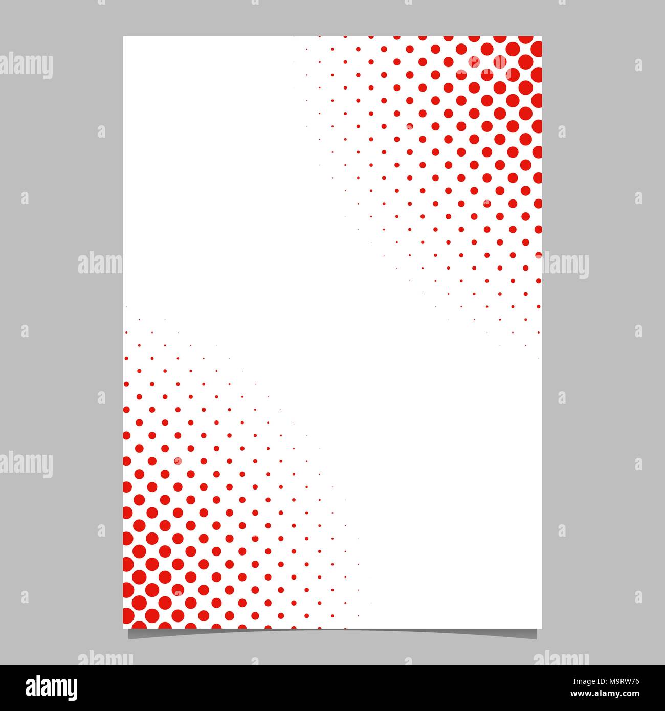 Halftone dot pattern flyer template - vector brochure background design  with red circles Stock Vector Image & Art - Alamy