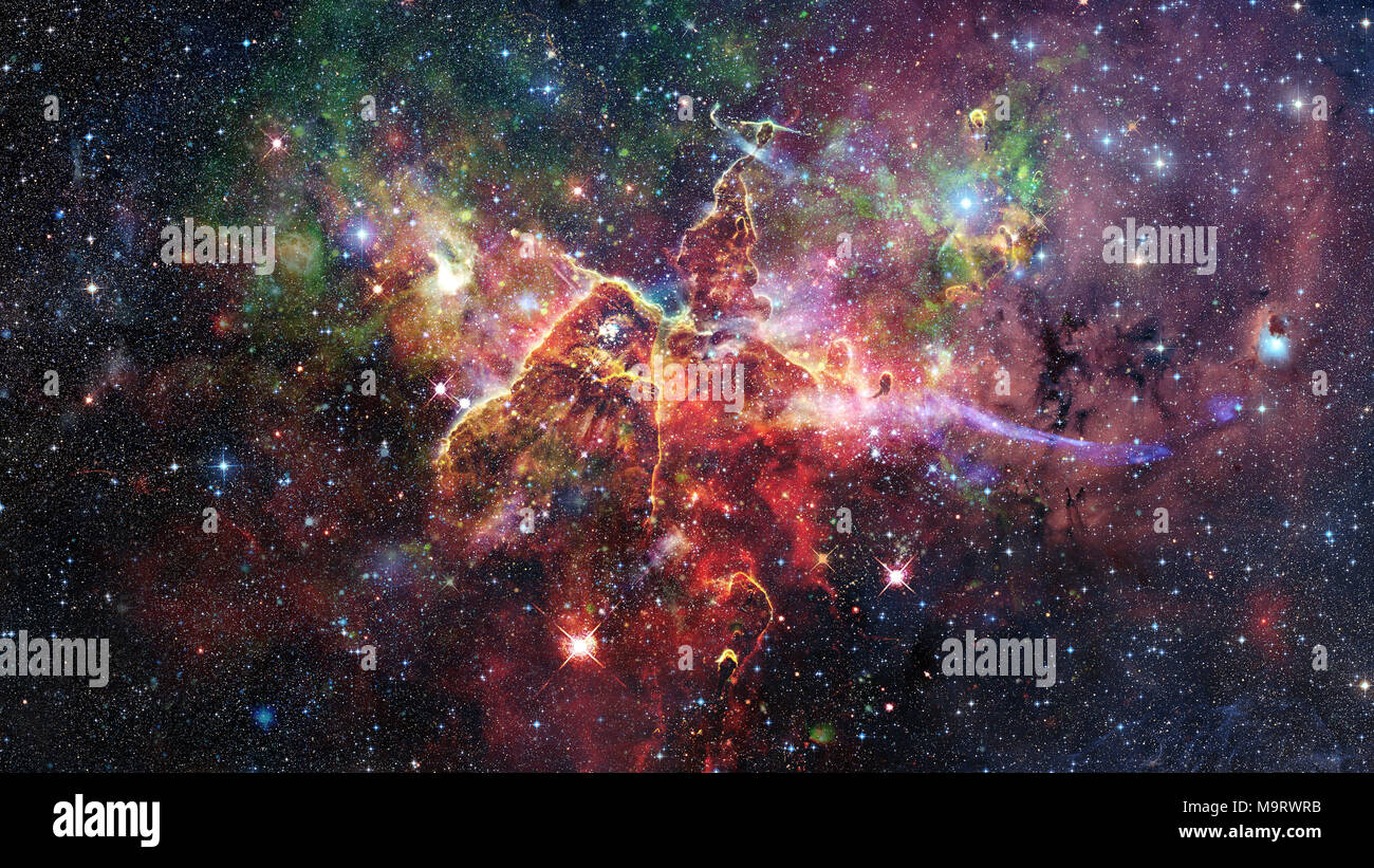 Mystic Mountain. Region in the Carina Nebula imaged by the Hubble Space