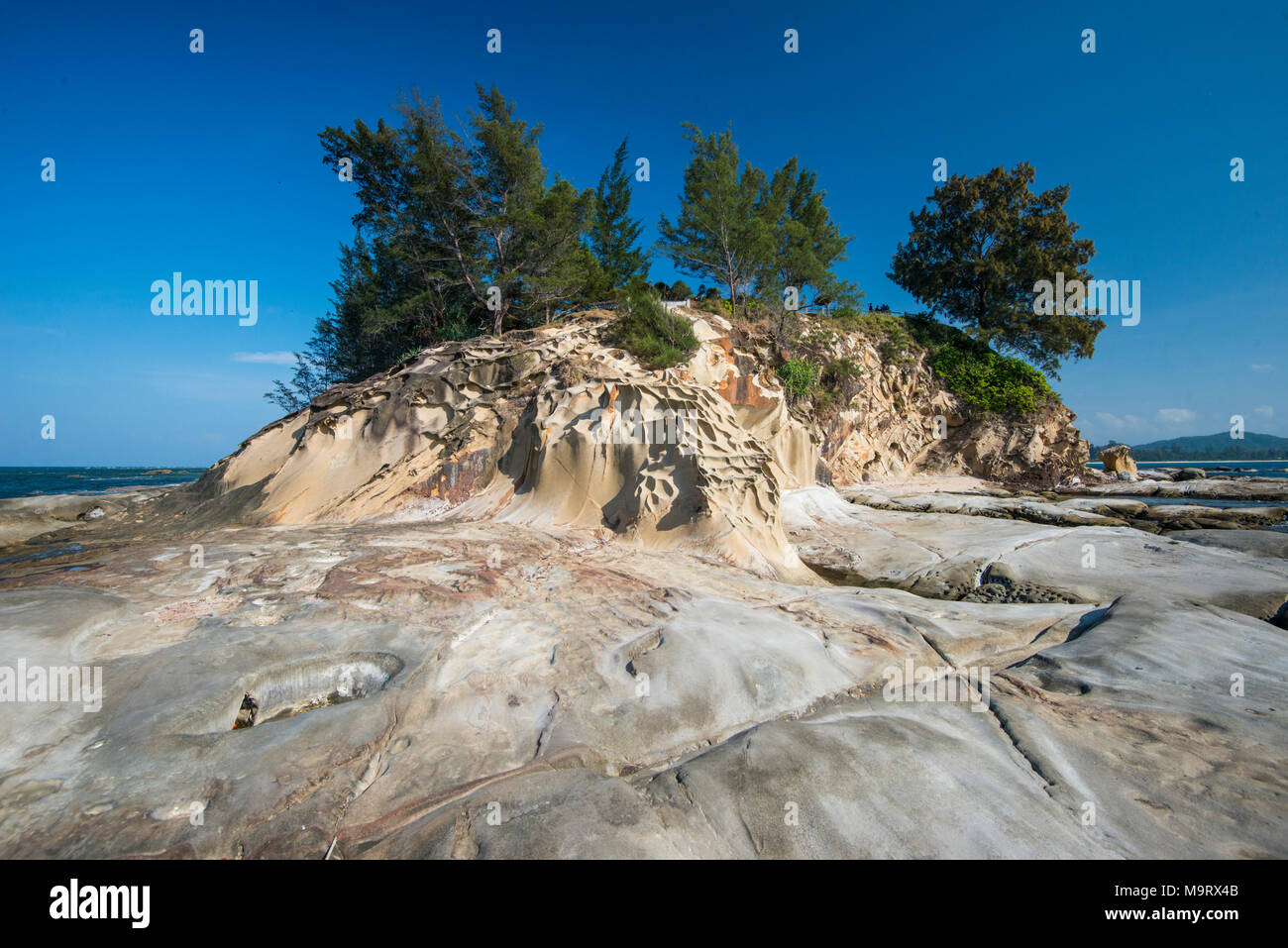 Rocks of the tip of Borneo, Kudat, Sabah, Malaysia, Borneo, Stock Photo