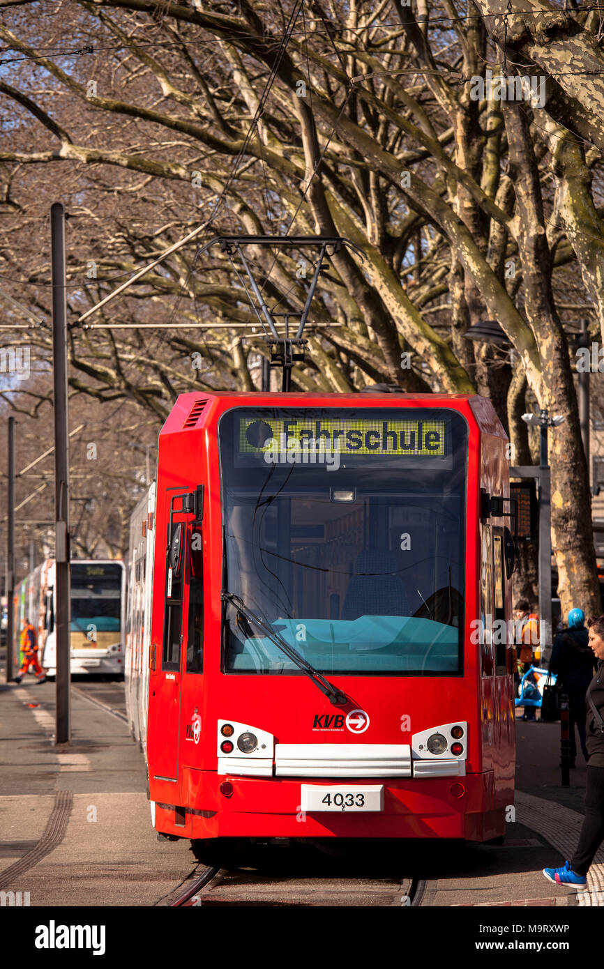 Germany, Cologne, streetcar driving school.  Deutschland, Koeln, Strassenbahn Fahrschule. Stock Photo