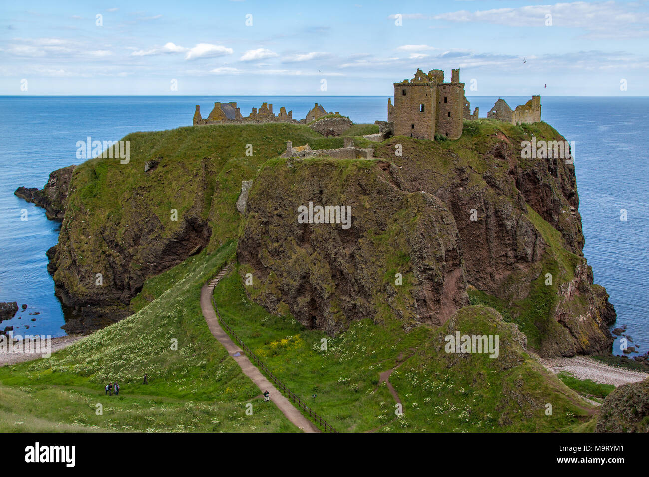 Donnattar Castle in Stonehaven Schotland. Stock Photo