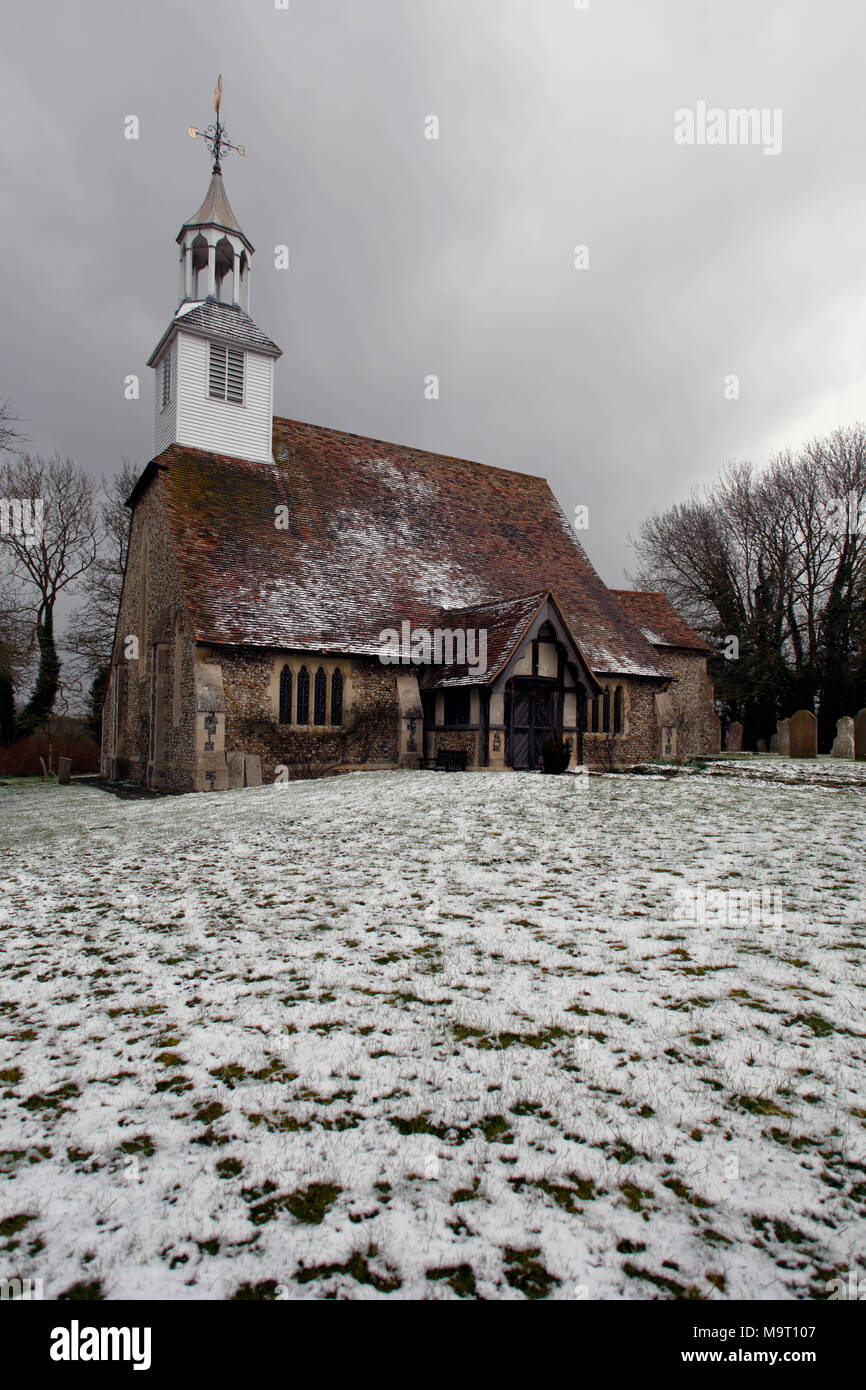 Saint Simon and Saint Jude church at Quendon, near Saffron Walden, on a