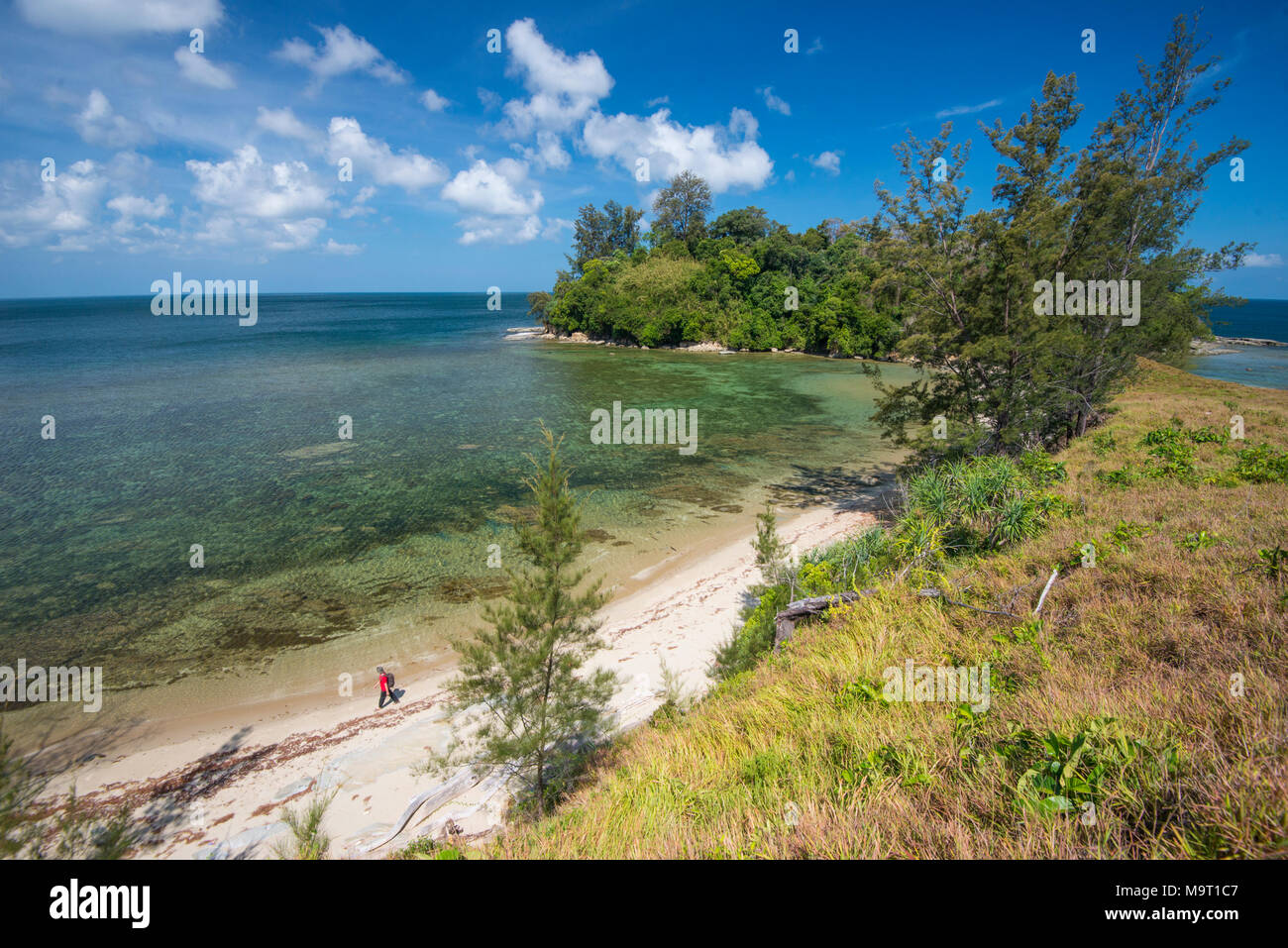 Landscape of a beach, Kudat, Sabah, Malaysia, Borneo, Stock Photo