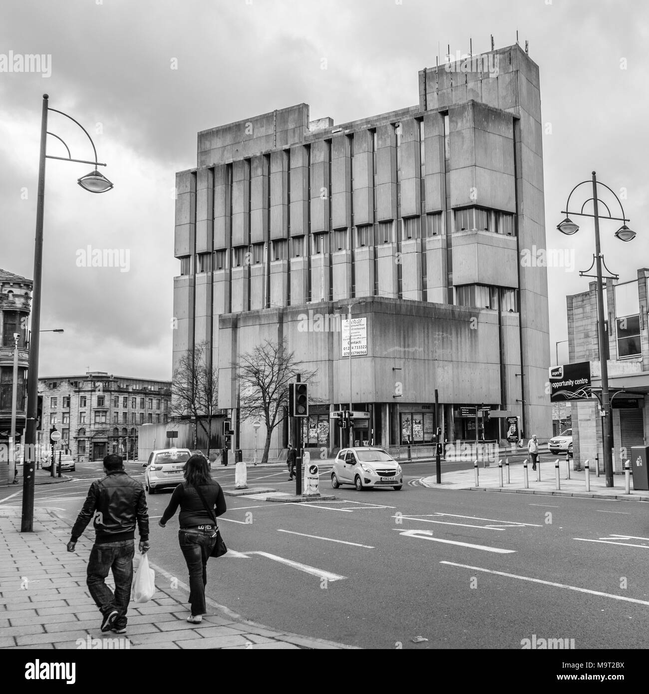 Highpoint, controversial Brutalist concrete architecture in Bradford, West Yorkshire, UK. Stock Photo