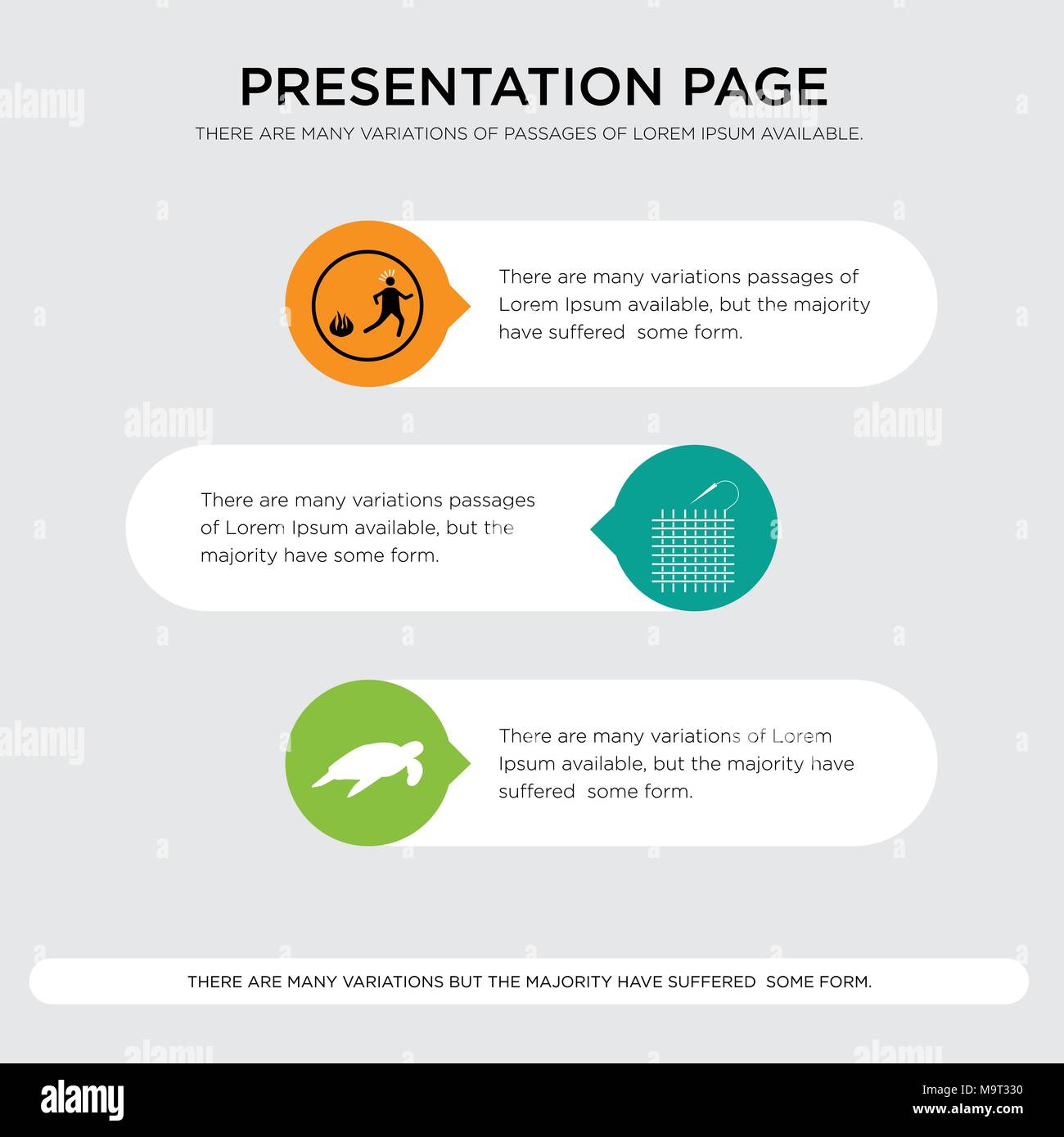 sea turtle weaving panic presentation design template in orange