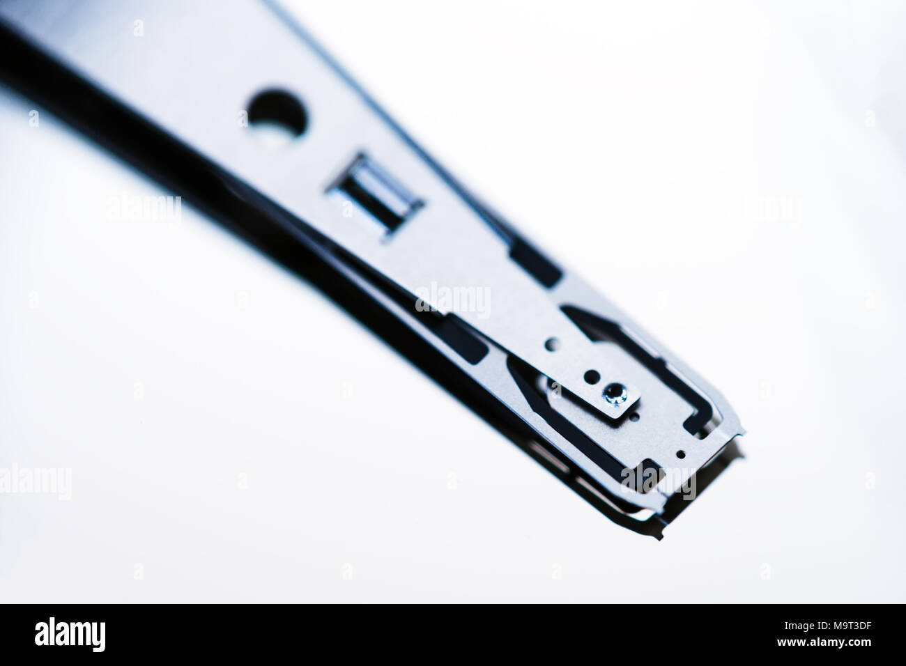 hard disk drive magnetic read write head close-up Stock Photo - Alamy