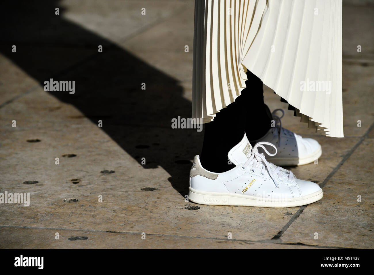Stan Smith sneakers outside Stella McCartney Fashion show - Opéra de paris  - France Stock Photo - Alamy