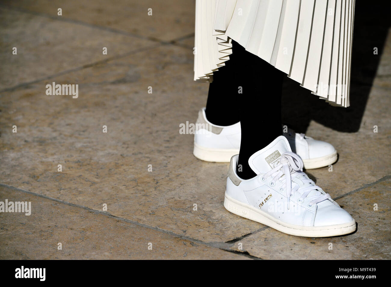 Stan Smith sneakers outside Stella McCartney Fashion show - Opéra de paris  - France Stock Photo - Alamy