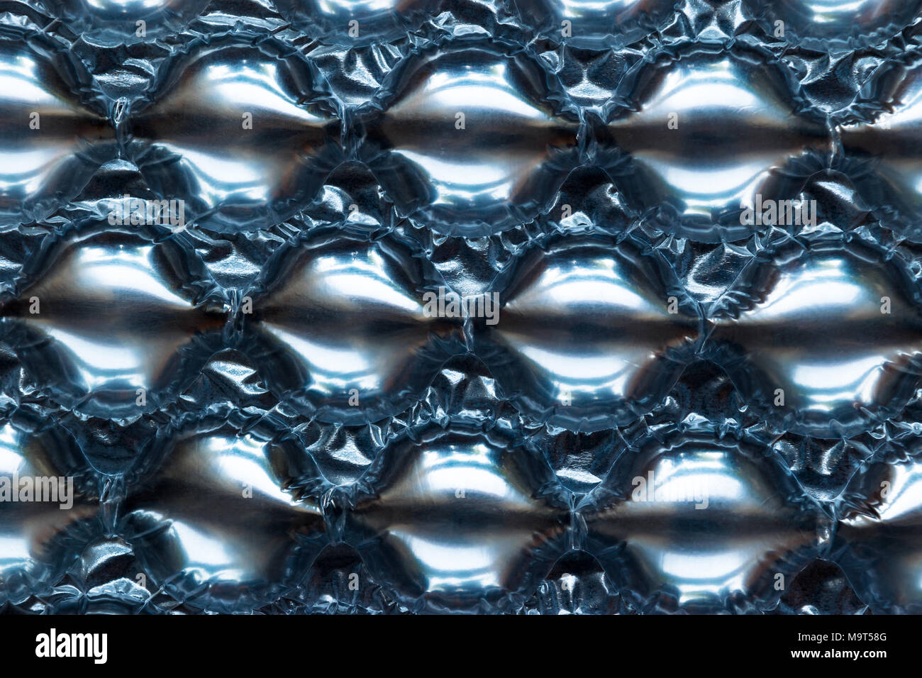 Big black plastic bubble wrap background surface Stock Photo