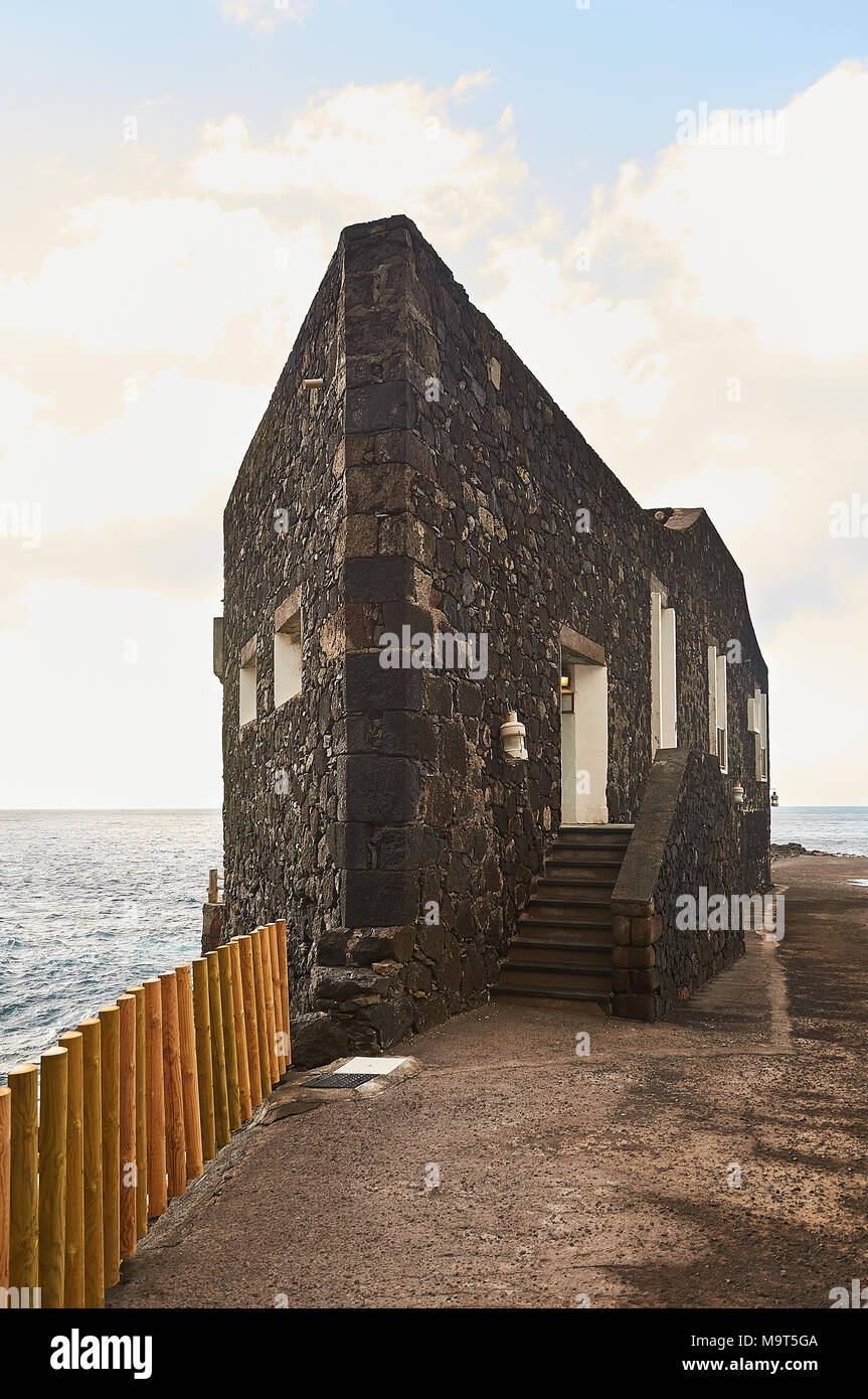 Punta Grande Hotel, the smallest hotel in the world, at El Hierro island (Canary Islands, Spain) Stock Photo