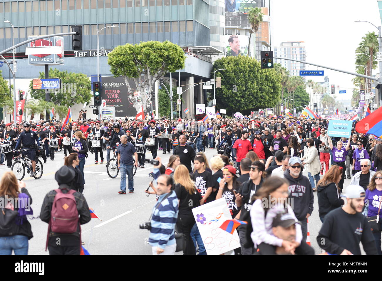 LOS ANGELES APRIL 24 Armenian Community March. Thousands of people