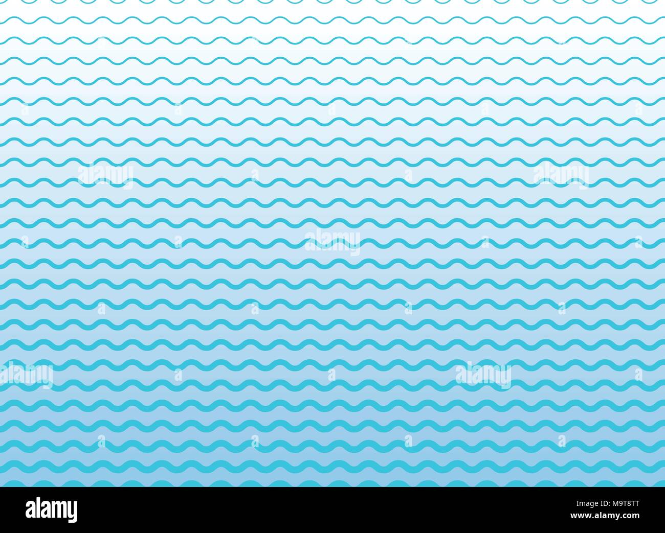 Abstract blue lines wave, Wavy stripes pattern, Rough surface, Vector Illustration Stock Vector